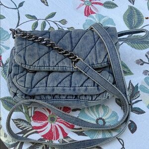 Madden Girl Quilted Denim Crossbody Bag - Blue Denim